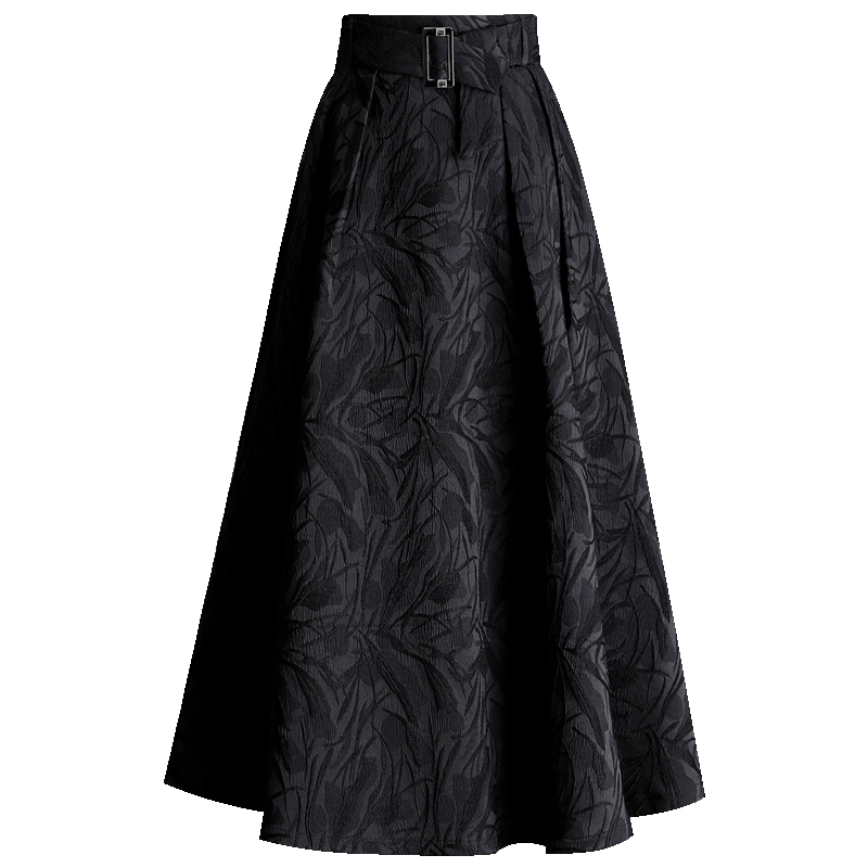 半身裙女秋冬高腰a字裙大码长裙 蔻贝莉半身裙