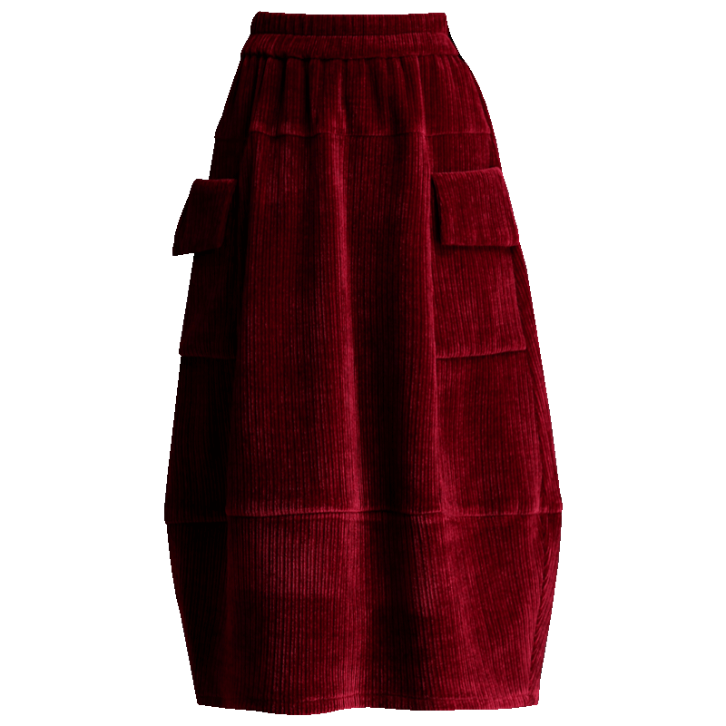 花苞裙秋冬2021新款显瘦中长半身裙 蔻贝莉半身裙