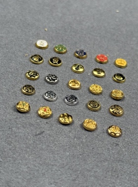 爆款5mm手串工厂镀金文玩镶嵌凤眼星月金标饰品猴头招财配件diy