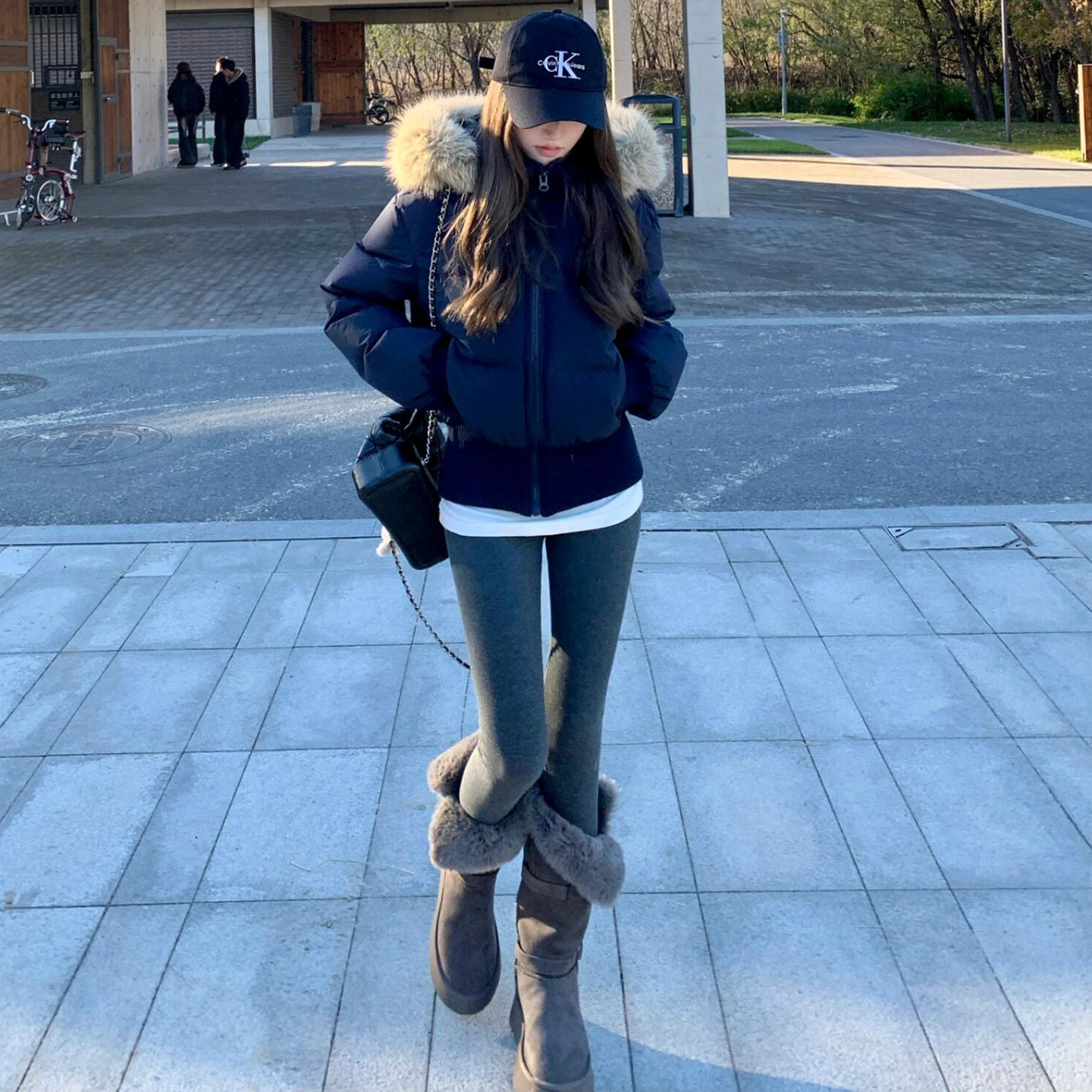 深灰色加绒加厚保暖裤女秋冬2025新款显瘦棉裤东北特厚外穿打底裤,淘宝优惠券,粉丝福利购,淘宝优惠卷