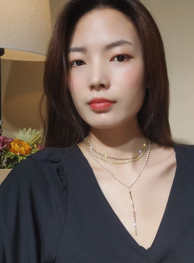 流苏叠戴日韩气质小众新款珍珠