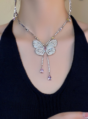 水钻合金O型女夸张蝴蝶套装