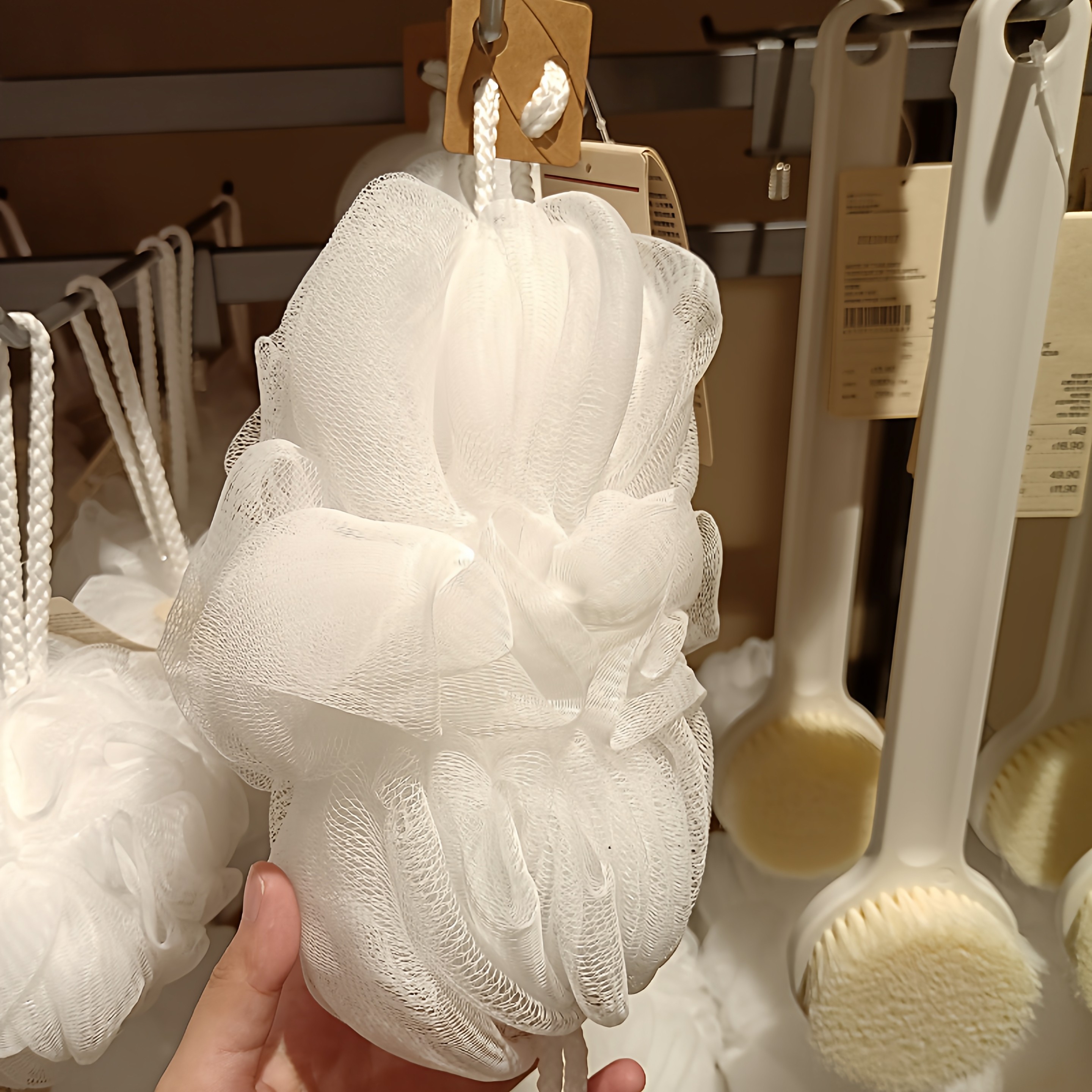 MUJI无印良品洗澡起泡沐浴球浴花家用旅行便携伸缩搓背浴球现货,淘宝优惠券,粉丝福利购,淘宝优惠卷