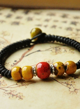 陶瓷手工编织珠子摆摊流行首饰