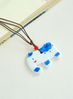 可爱小象毛衣链陶瓷性价比货源