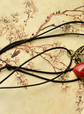 民族风景德镇爱心编织可调节饰品