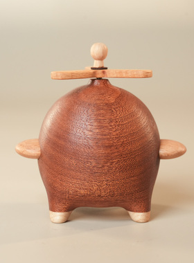 原创设计木质卡通小飞机摆件原上城创意治愈系桌面装饰工艺品礼物