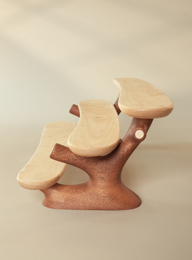 原上城原创实木树枝收纳展示架创意桌面摆件家居装饰工艺品礼物