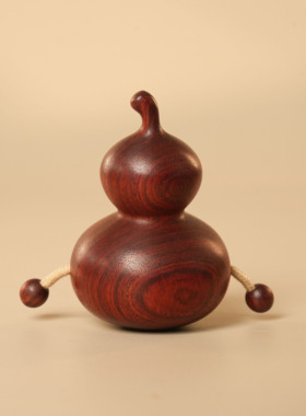 小叶紫檀葫芦实木摆件一物一拍