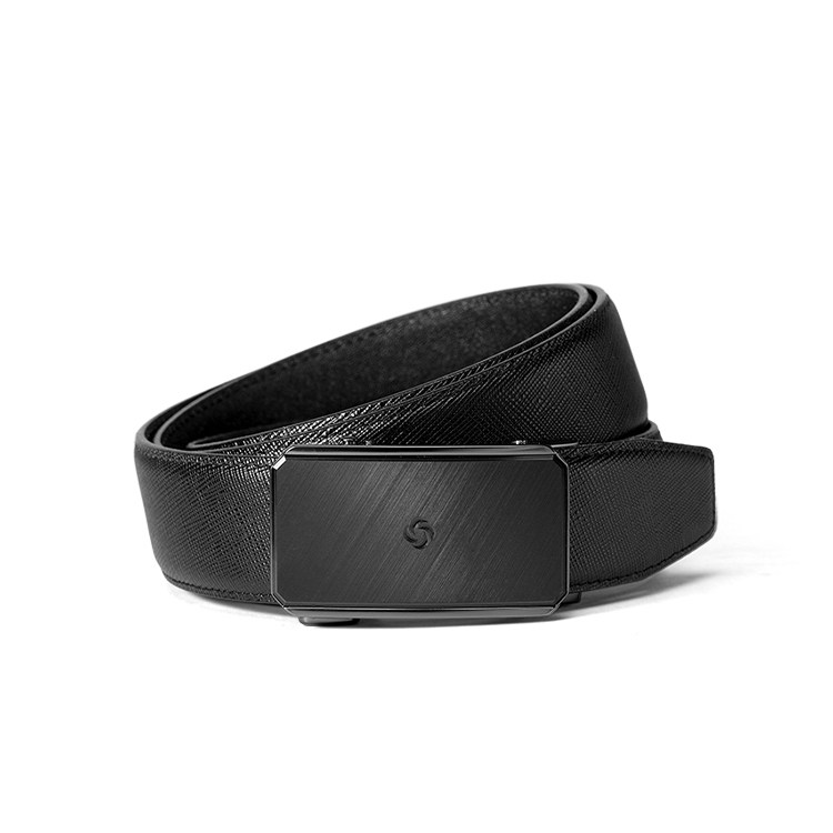 [情人节礼物]新秀丽皮带男士礼盒礼袋自动扣商务牛皮革腰带男NQ1