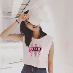 女夏季宽松无袖t恤