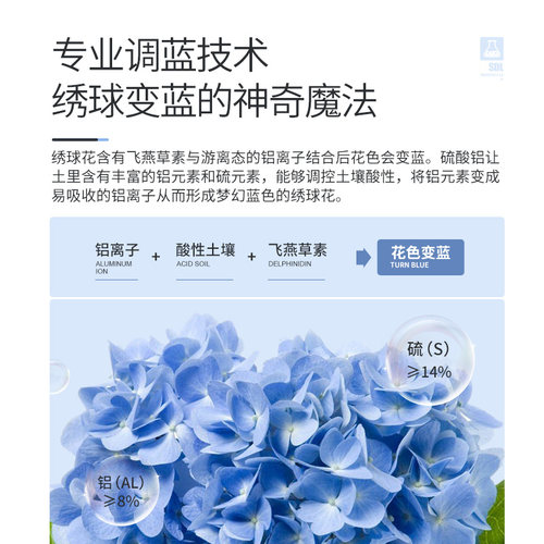 史丹利绣球调蓝剂硫酸铝绣球花专用肥料调兰剂调色剂秀球变蓝改色 - 图1
