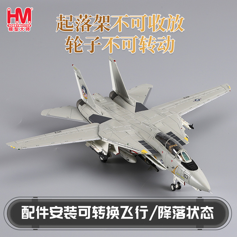 HobbyMaster美国海军F14战斗机飞机模型仿真合金成品家居航模摆件 - 图3