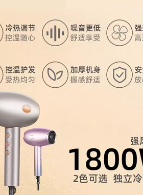 人杰电吹风机家用大风力理发店发廊专用1800W冷热风筒速干宿舍V8