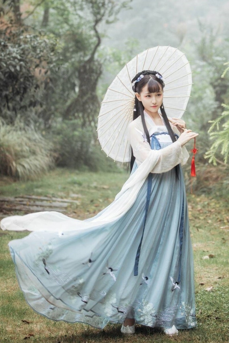 汉服女古装仙女裙齐胸夏装日常襦裙 追忆云裳民族服装/舞台装