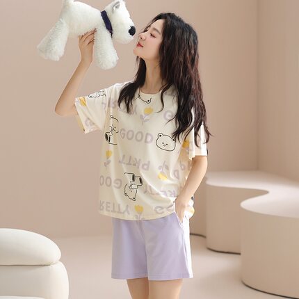 芬腾100%棉家居服睡衣女新款