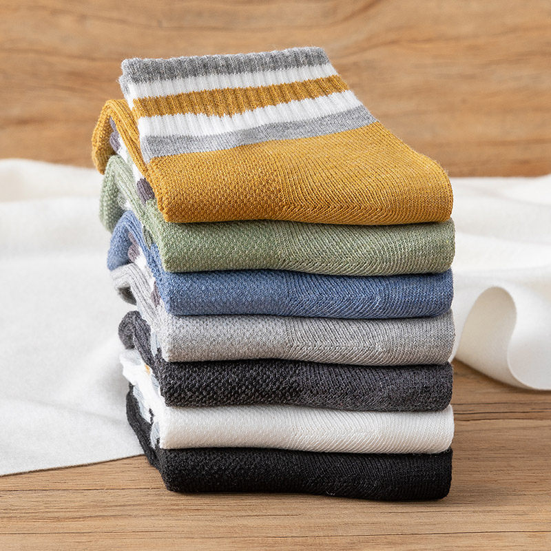 南极人春秋毛巾男士中长筒运动棉袜 南极人纪卓鸿短袜/打底袜/丝袜/美腿袜