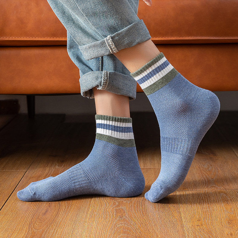 南极人春秋毛巾男士中长筒运动棉袜 南极人纪卓鸿短袜/打底袜/丝袜/美腿袜