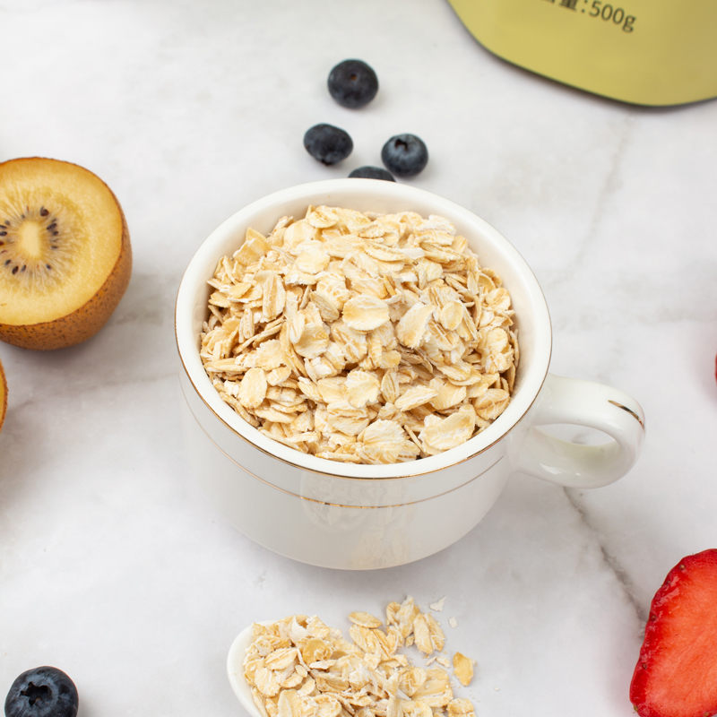 全粒燕麦片2000g装 共4袋 老式滚压大片 隔夜燕麦早餐 冲饮