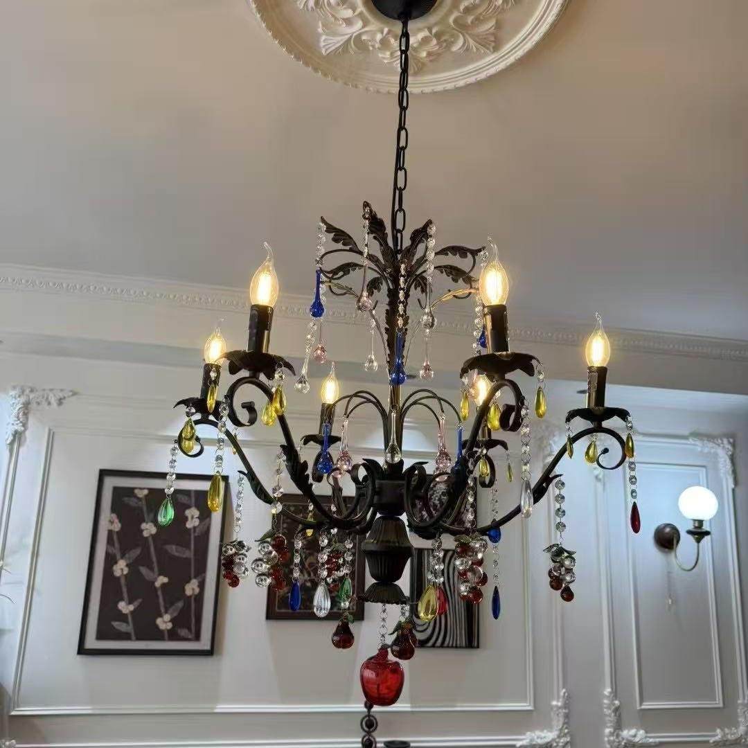 中古纪创意个性樱璃桃法极简式风玻吊灯复古客297厅卧室餐厅灯世,淘宝优惠券,粉丝福利购,淘宝优惠卷