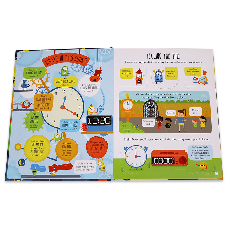 Usborne Lift-the-Flap Telling the Time 尤斯伯恩旗舰店 认识时间翻翻书 科普立体书 儿童英文早教 课外读物 7岁+ 英文原版进口 - 图0