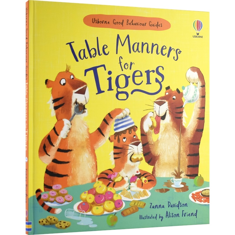 Usborne Table Manners for Tigers幼儿品行教育故事绘本老虎的餐桌礼仪习惯养成 3-6岁亲子读物英文原版进口儿童图书-图0