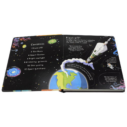 Usborne Look Inside Space尤斯伯恩看里面宇宙太空科普揭秘系列儿童早教英语启蒙翻翻书洞洞书立体 6-9岁英文原版进口-图1