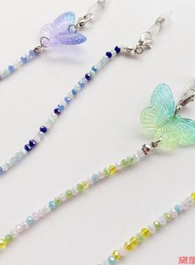 潮口罩链韩版2024套链太阳镜斜挎挂脖韩国多彩带子防掉跨