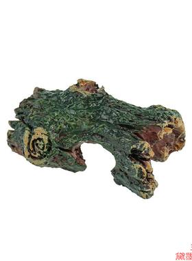 躲藏装饰木桶树皮摆件树洞假山装饰品寄居蟹爬坡摆件仿真造景爬宠