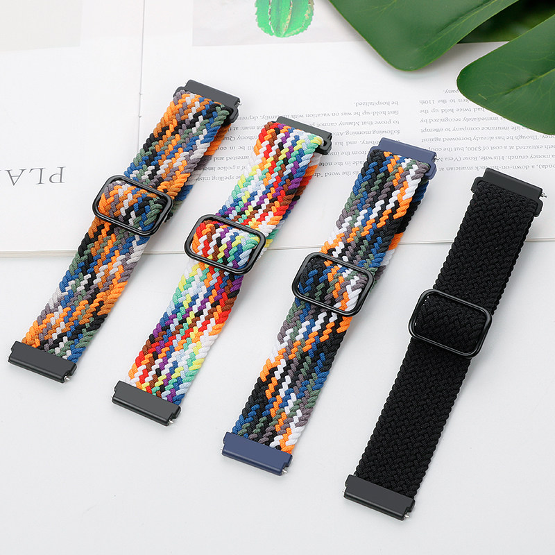 玩物尚智适用vivowatch3编织表带vivowatch2智能运动手表腕带iqoo弹力尼龙彩虹表链42/46mm男女款替换表带