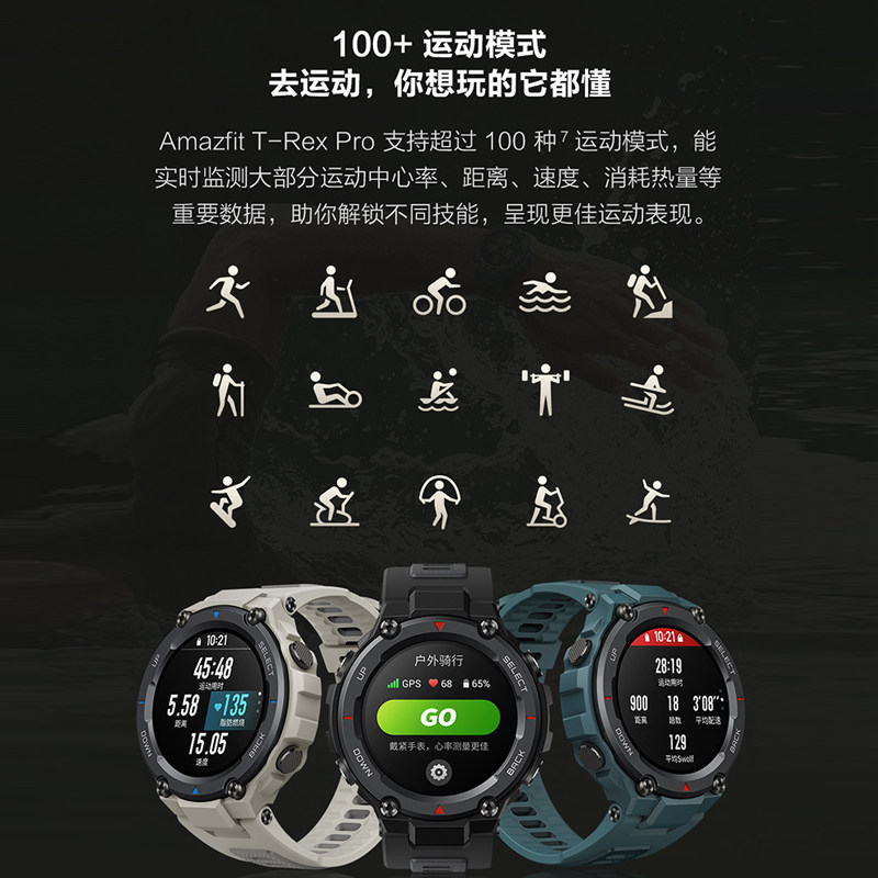 【新品上市】amazfit t-rex pro手表 玩物尚智智能设备智能手表