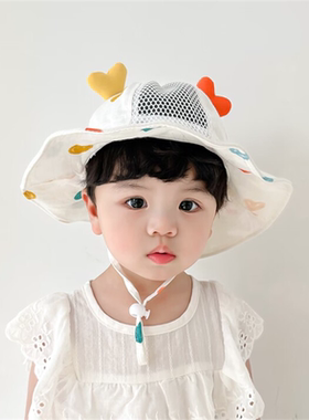 婴儿帽子夏款儿童防晒帽遮阳帽