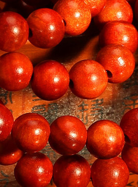 印尼帝王血龙木项链文玩佛珠念珠