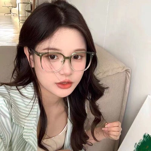 超轻黑框眼镜近视女网上可配度数防蓝光变色大框显瘦素颜眼睛框架 - 图3