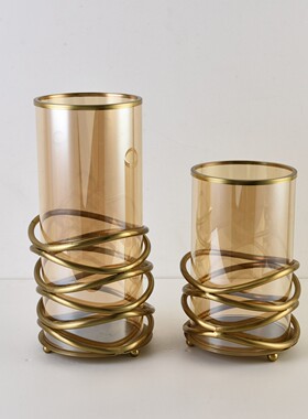 工艺金属花篮轻奢风摆件软装饰品