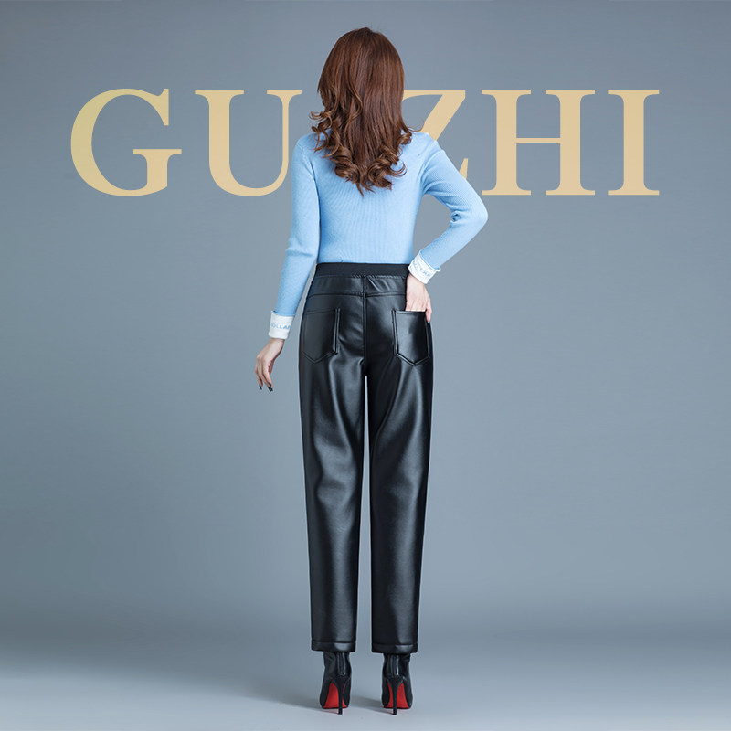 中老年女皮裤外穿高腰宽松加厚PU长裤妈妈保暖加绒防水大码皮裤子,淘宝优惠券,粉丝福利购,淘宝优惠卷