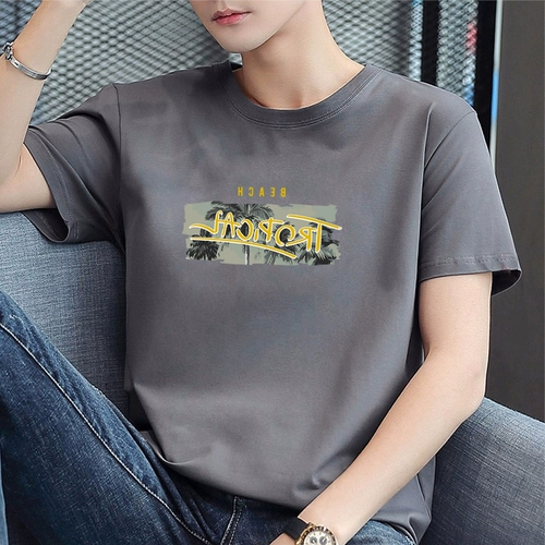 Мужская летняя трендовая футболка, короткий рукав, коллекция 2022, «Холодное сердце», подходит для подростков