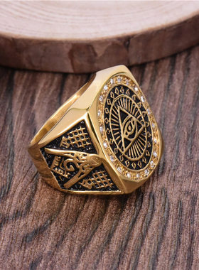 天使光明会全视之眼戒指