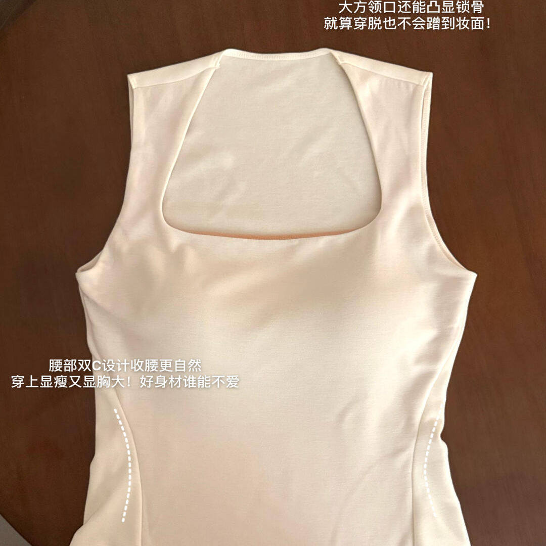 自带胸垫保暖背心女一体式免穿文胸秋衣内搭吊带秋冬打底衫上衣,淘宝优惠券,粉丝福利购,淘宝优惠卷