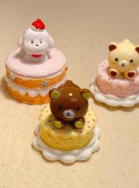 3D立体仿真中式食玩冰箱贴蛋糕