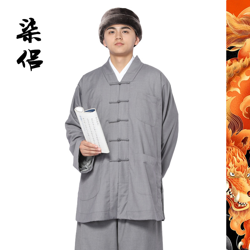 七侣冬季哔叽加绒僧服小褂和尚服 七侣其他民族服装