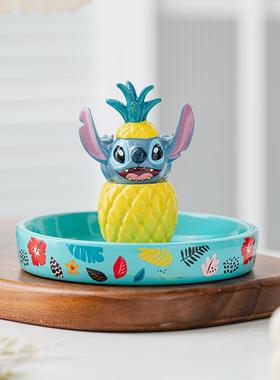 迪士尼正版史迪仔首饰盘儿童房家居装饰摆件钥匙置物送礼礼品