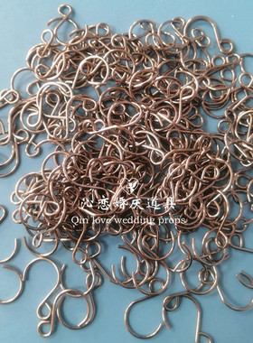 婚庆水晶吊顶骨架子DIY制作不锈钢铁艺S型小挂钩挂圈橱窗装饰配件