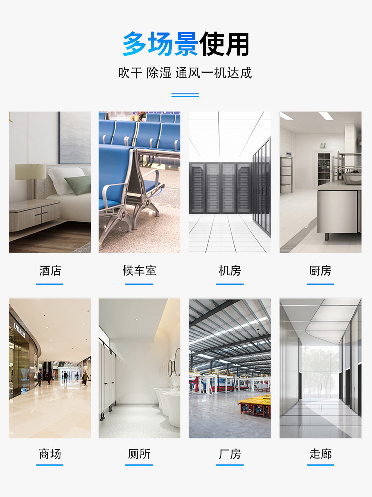 家用吹干机大功率静音冷吹风机地毯厕所地面地板除湿吹地机-图1