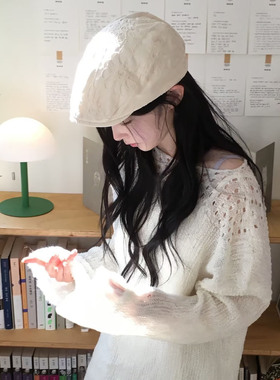 花朵刺绣前进帽女夏季显脸小帽子