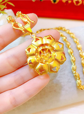 越南沙金镀金女橱窗摆件婚庆项链