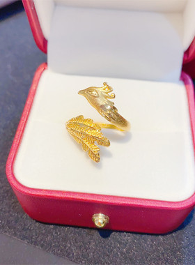 铜合金龙凤男女活口戒指