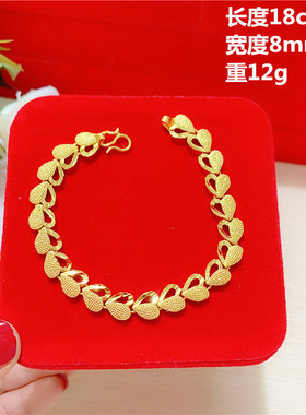 手链仿真黄金花朵马鞭久不掉色