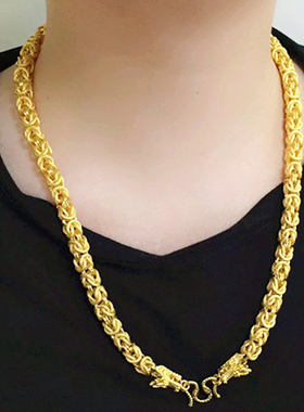 镀越南沙金项链男女粗久不掉色