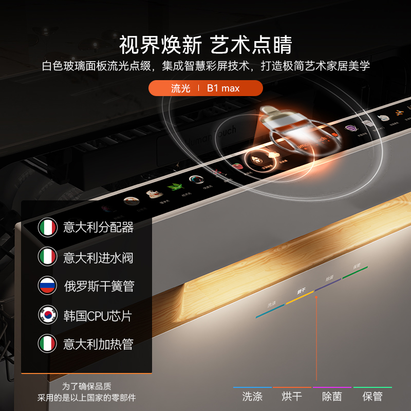【冠军同款】HUMANTOUCH慧曼洗碗机全自动开关门家用一体嵌入式 - 图2